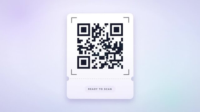 QR code assembling from pixels, scanned by a green line and verified with a check mark