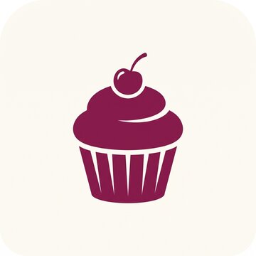 simple cupcake logo vector illustration template design