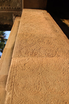 ruined khmer hindu and buddhist temple (angkor vat) in angkor in siem reap in cambodia 