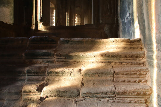 ruined khmer hindu and buddhist temple (angkor vat) in angkor in siem reap in cambodia 