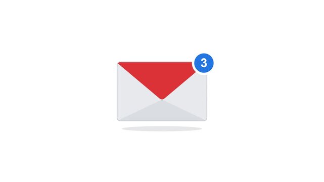 Digital communication concept illustrating an unread email notification with a numerical badge, symbolizing new messages in an inbox and conveying immediate updates and alerts within an application