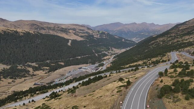 road in mountains on Andorra