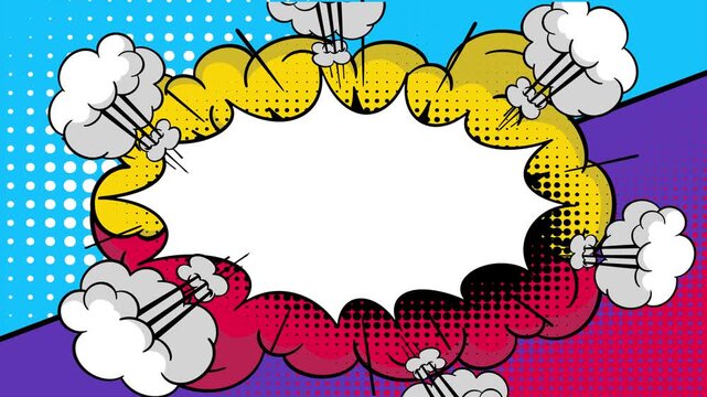 Colorful speech bubble frame with copy space for greeting cards and marketing designs