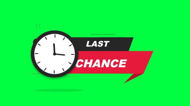 Animated Countdown Clock Timer Limited Offer Last Day Sale Badge Animation Motion Graphic Loop Featuring Professional Design Elements for Digital Media and Corporate Presentations