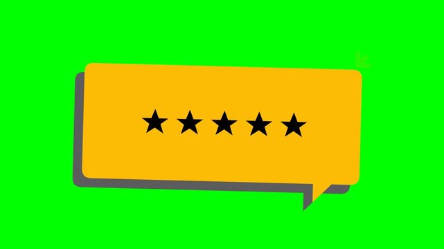 Animated Customer Review Rating Stars Feedback Survey Ui Element Animation Motion Graphic Loop Featuring Professional Design Elements for Digital Media and Corporate Presentations