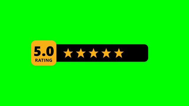 Animated Customer Review Rating Stars Feedback Survey Ui Element Animation Motion Graphic Loop Featuring Professional Design Elements for Digital Media and Corporate Presentations