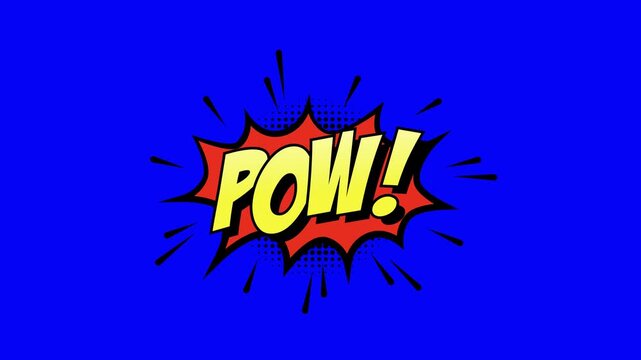 Comic explosion effect with pow text for impactful marketing video