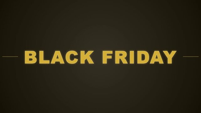 Minimalist Golden Black Friday Promotional Motion Background