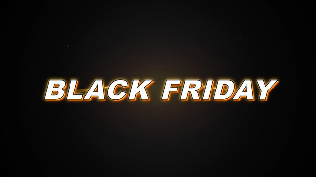 Animated Black Friday Sale Text Motion Graphics