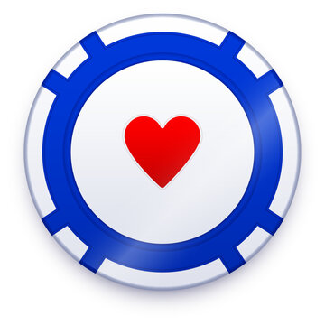 Heart Poker Chip