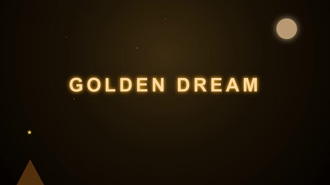 Golden Dream Text Animation Background