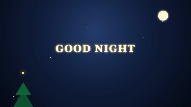 Minimalist Good Night Christmas Background Animation