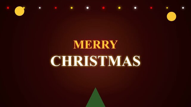 Minimalist Merry Christmas Holiday Motion Graphic Background