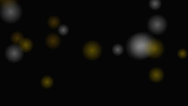 Abstract Golden And Silver Bokeh Light Particles