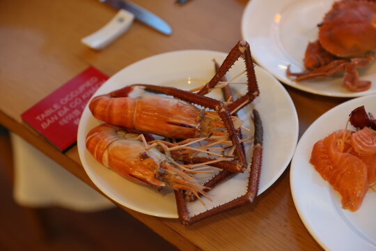 langoustines on plate