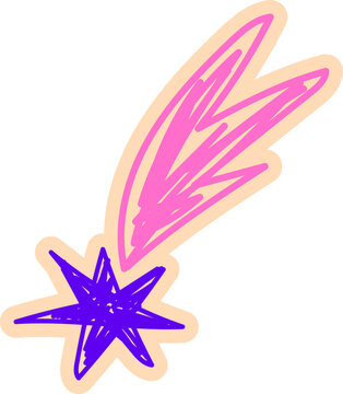 Falling Star Sticker