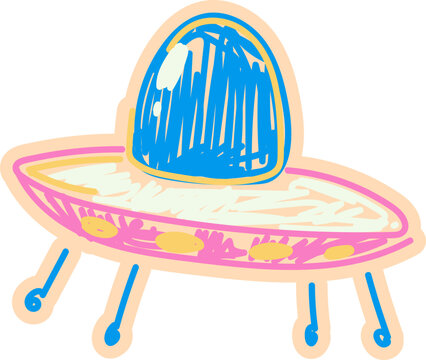 Ufo Spaceship Sticker