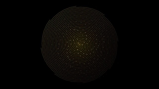 Golden spiral particle swirl abstract motion background
