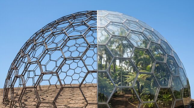 Geodesic Dome Greenhouse: From Frame to Lush Tropical Ecosystem
