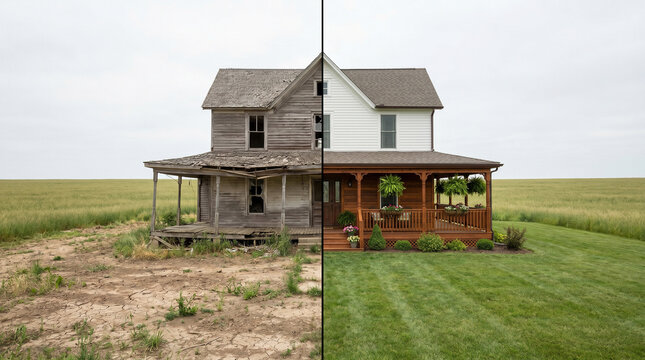 Abandoned Rural Farmhouse Transformed by Complete Renovation Project