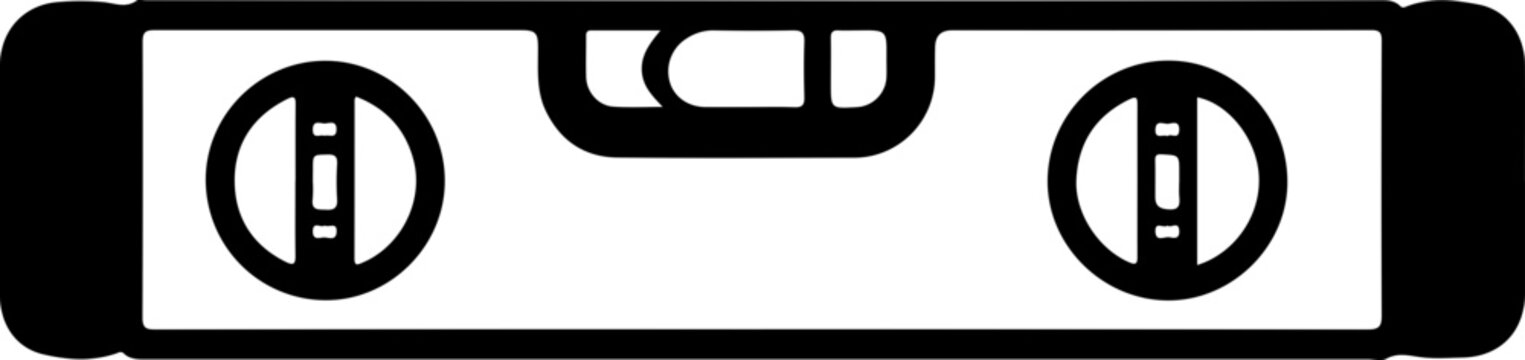 Spirit Level Construction Tools Icon Set, Building Equipment and Hand Tools Collection