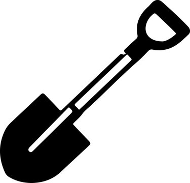 Shovel Construction Tools Icon Set, Building Equipment and Hand Tools Collection