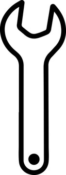 Wrench Construction Tools Icon Set, Building Equipment and Hand Tools Collection