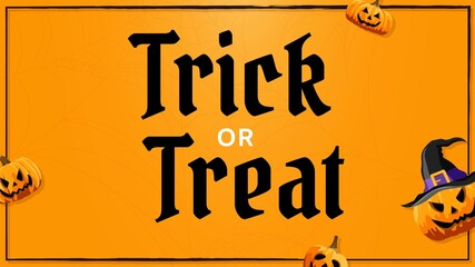 Obraz premium Trick or treat blog banner template