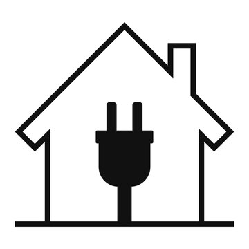 House Electric Power Plug Outline Icon