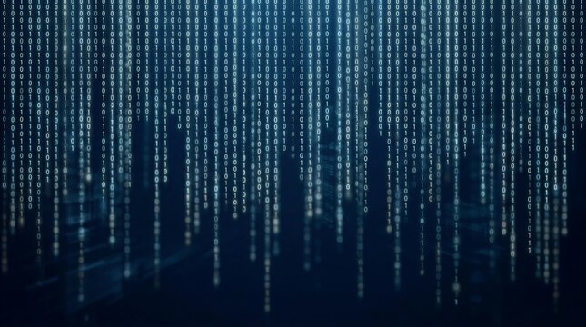 Digital Binary Grid binary code digital technology cybersecurity artificial intelligence data processing