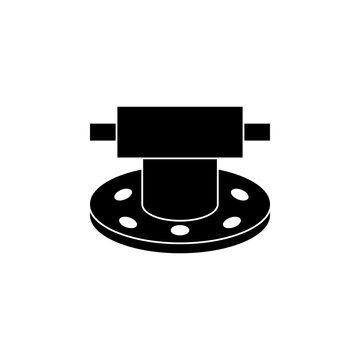 This is a minimalist vector illustration of a Fire Draw Out Connection icon, featuring a simple, clean, and solid glyph style. The icon can be used as a symbol, sign, or logo.
