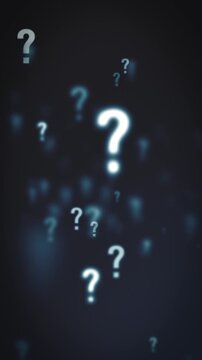 3d Question Mark Mystery Vertical Background
Vertical animation of a background with question mark symbols zooming in z axis with depth of field blur