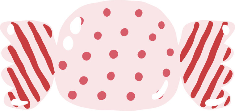 cute polka dot candy sugar food snack confectionery vector cartoon illustration