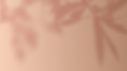 Fototapeta premium Soft pink background with blurred leaf shadows, creating a gentle, calming texture.