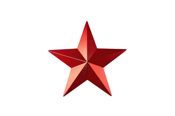 Fototapeta premium Faceted red five point hanging star