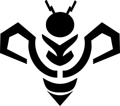 vector illustration of a bee