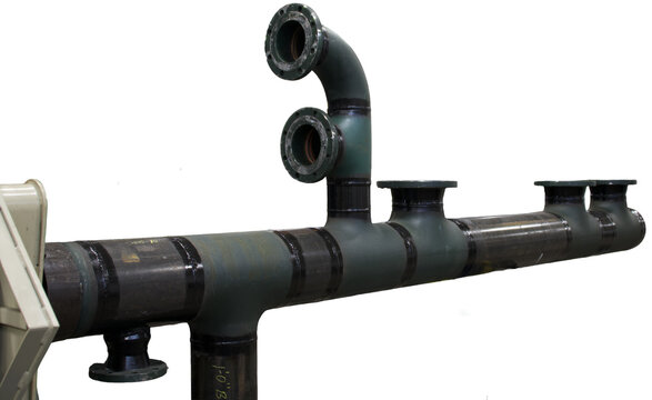 pipe being fabricated in a shop Isolated on transparent background&nbsp;