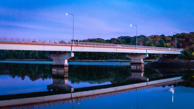 Bridge from Bucksport to Verona Island Maine at Night