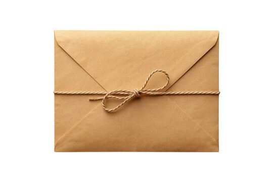 Brown paper envelope tied with bow string