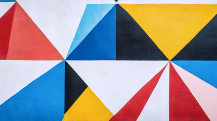 Fototapeta premium Vibrant Geometric Wall Design