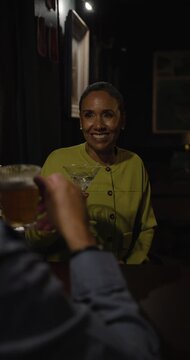 Senior Couple Enjoying a Drink at a Luxury Cocktail Lounge