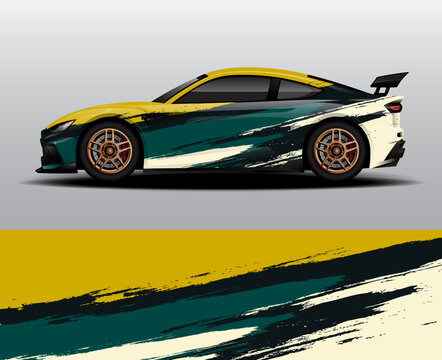 Modern Racing Car Wrap and Automotive Graphic Design