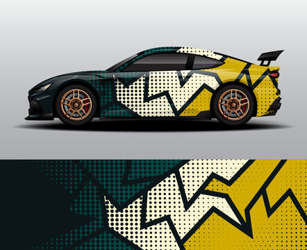 Modern Racing Car Wrap and Automotive Graphic Design