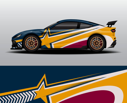 Modern Racing Car Wrap and Automotive Graphic Design
