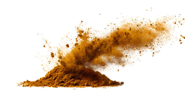 Curry powder exploding in mid air