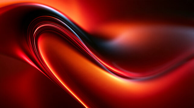 Abstract Red Wave Flowing Modern Background