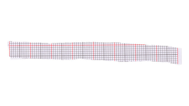 Torn piece of graph paper isolated on white isolated on transparent background