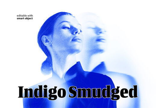 Indigo Smudged Photo Effect