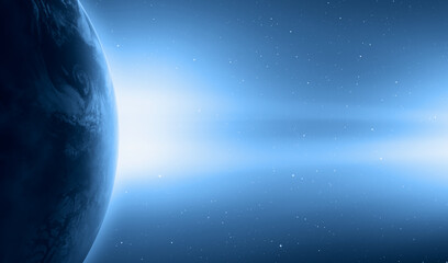 Planet Earth with a spectacular sunset "Elements of this image furnished by NASA" © muratart