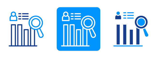 Obraz premium Market Research Icon In Dual Tone Style